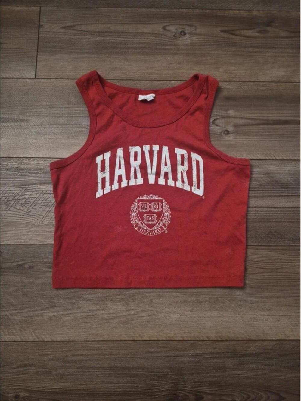 Harvard University sleeveless cropped Tank size L
